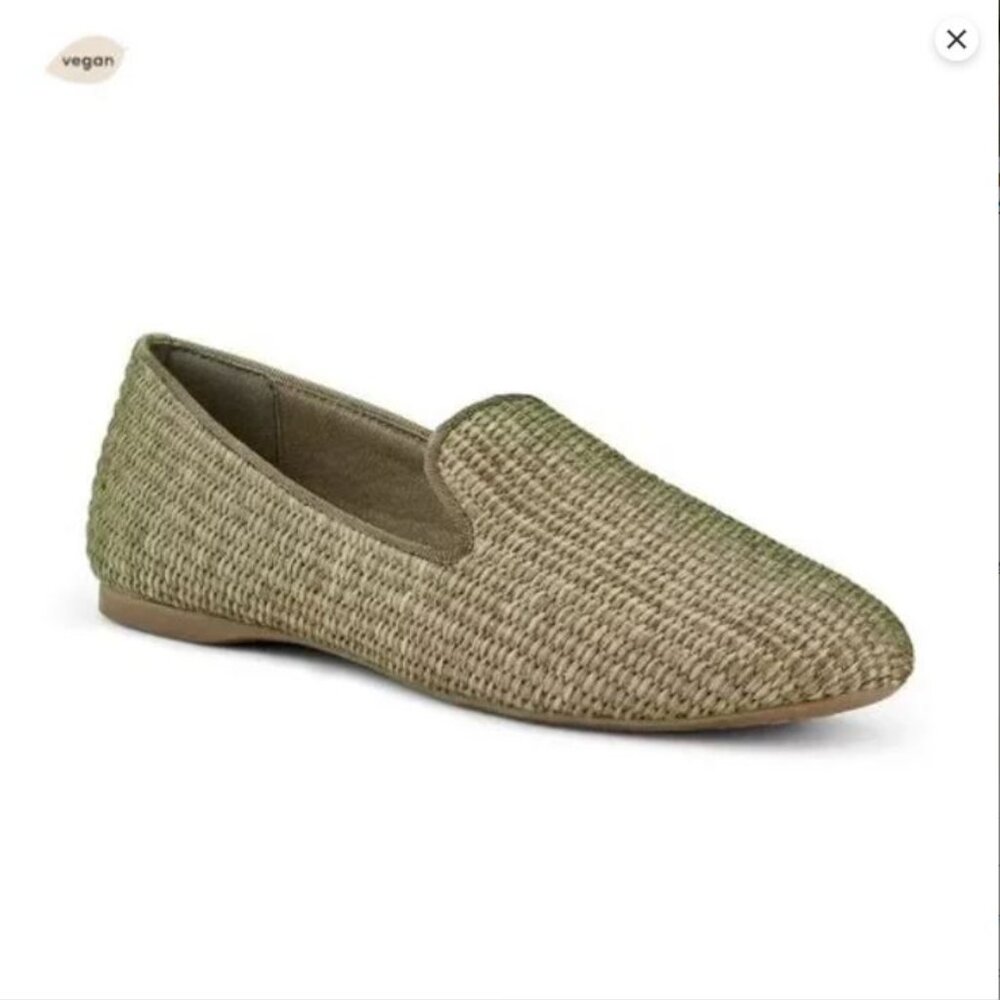 Birdies Olive Woven Flats